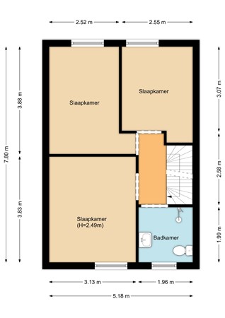 Floorplan - Portelstraat 62, 1445 LB Purmerend